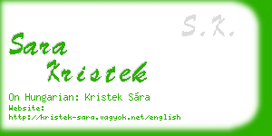 sara kristek business card